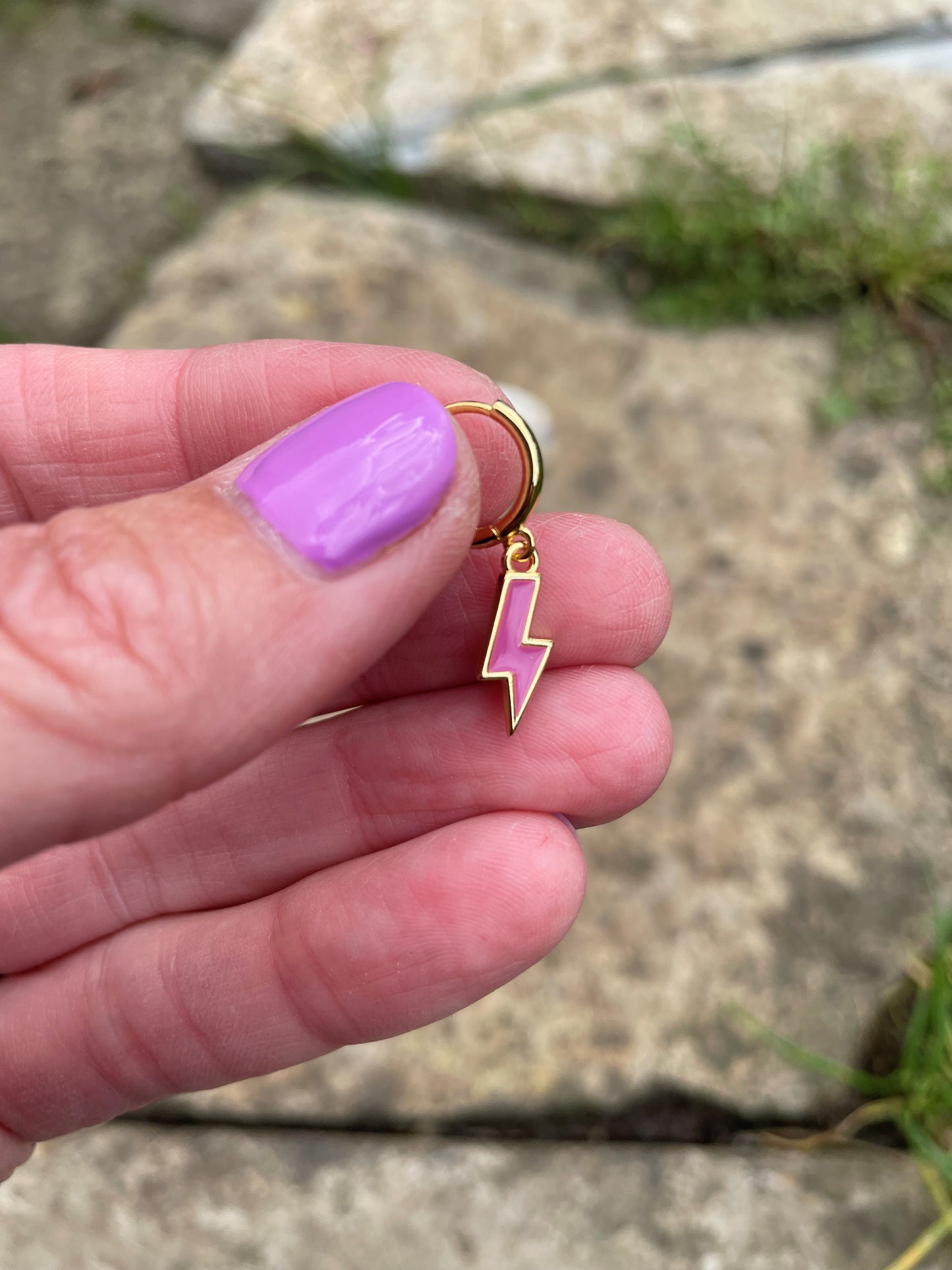 Beautiful Bolt Huggie Earrings