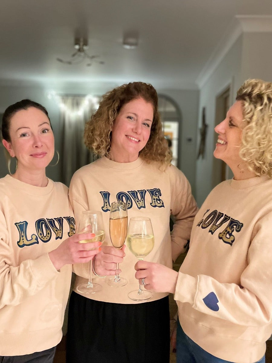 Organic Cotton Love Sweatshirt ~ Misty Pink